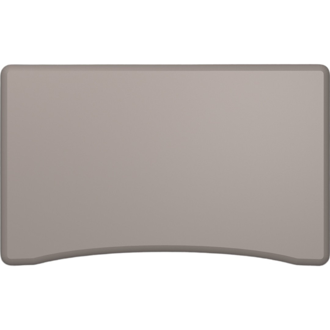 Blat curbat de birou din MDF VOPSIT ELECTROSTATIC si frezat pe cant- model Top Design (Dimensiune blat: 100x60 cm, Blat curbat MDF VOPSIT ELECTROSTATIC 2 FETE - Top Design: Gri Kashmir) - 1 | YEO