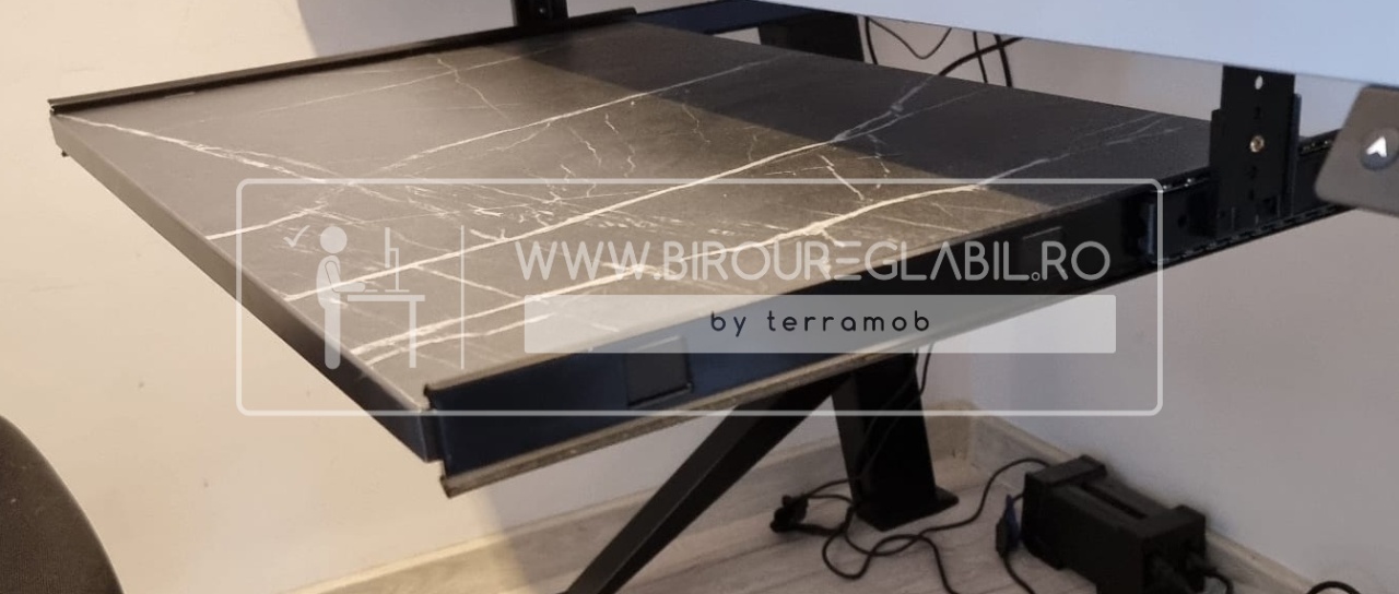 SUPORT DE TASTATURA - GLISERA NEAGRA - BLAT DIN PAL MELAMINAT