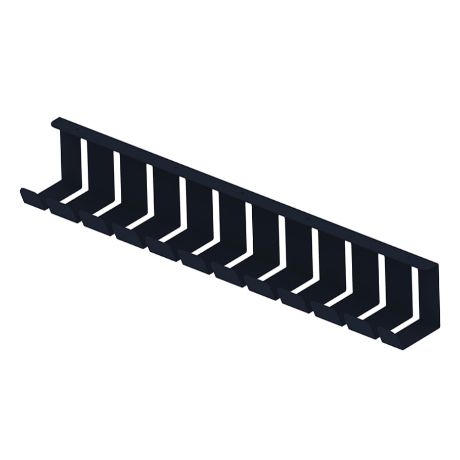 Tavita cabluri sub birou- Easy 80 cm -White/Black - metalica (Culoare profil: Alb) - 1 | YEO