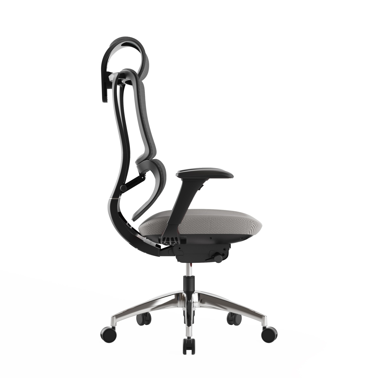 Ergodynamic Star Plus - Black Grey - Scaun de birou 4D, sezut translatie, suport lombar ajustabil 7 cm - 1 | YEO