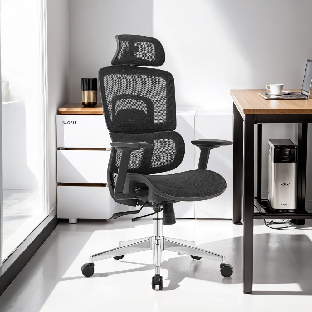 Pachet Birou reglabil TerrA3 WHITE + Scaun Gary Black - 1 | YEO