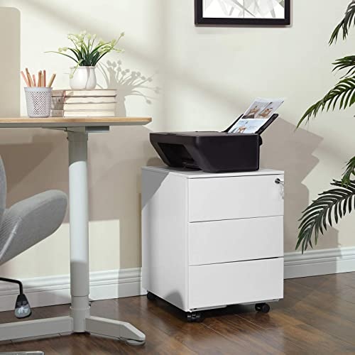 RollBox metalic -White39/55 – casetiera metalica de birou -3 sertare -39 cm latime 55 inaltime - 2 | YEO