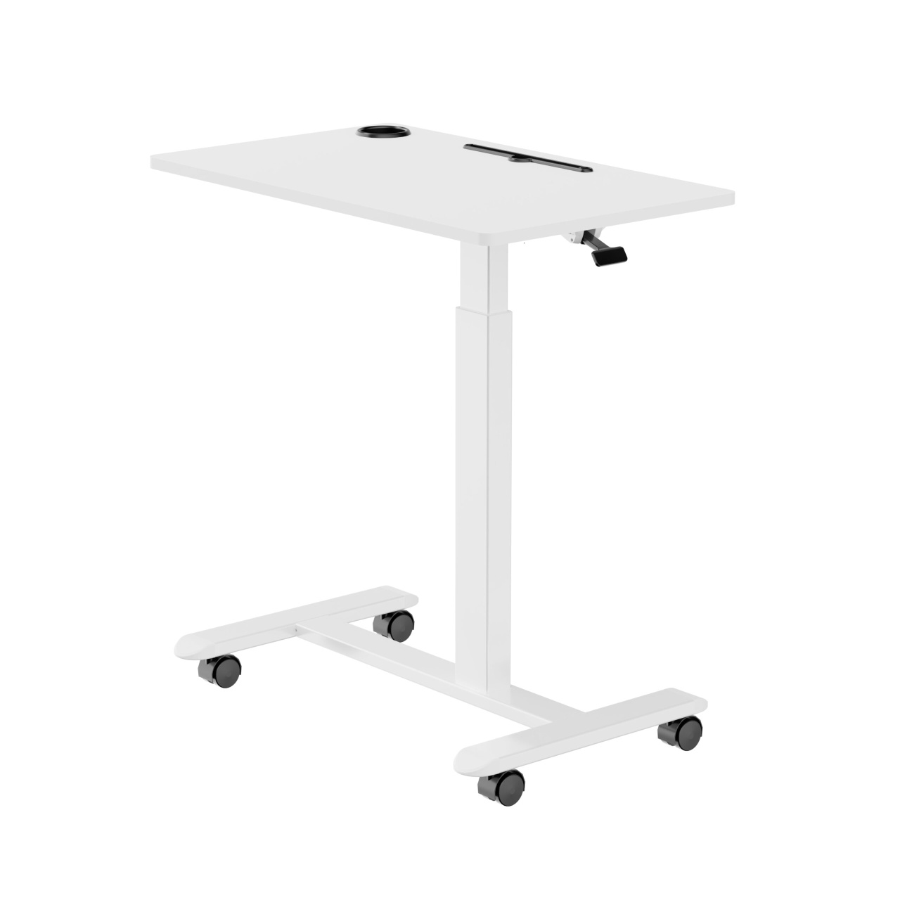 TerrA10 - birou reglabil pe inaltime - pneumatic - blat 82,5x50 cm - no wire (Culoare profil: Negru) - 1 | YEO