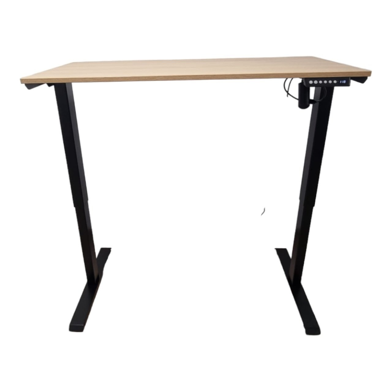 Birou reglabil electric TerrA2DS BLACK - profil dreptunghiular , profil cadru Negru (Dimensiune blat: 137x67 cm, Culoare blat: Negru 25mm) - 1 | YEO