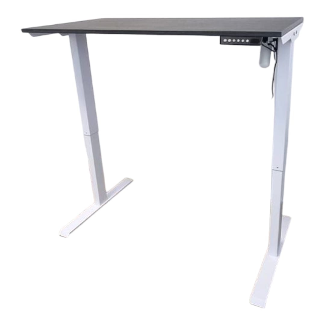 Birou reglabil electric-TerrA2DS WHITE-profil dreptunghiular, profil cadru ALB (Dimensiune blat: 120x60 cm, Culoare blat: Alb 25mm) - 1 | YEO
