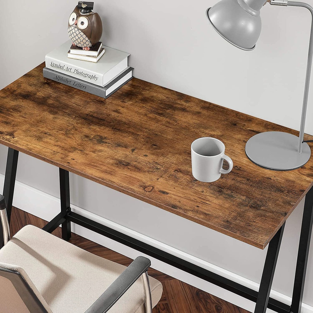 Birou metalic cu blat pal rustic - 100 cm x 50 cm - 3 | YEO