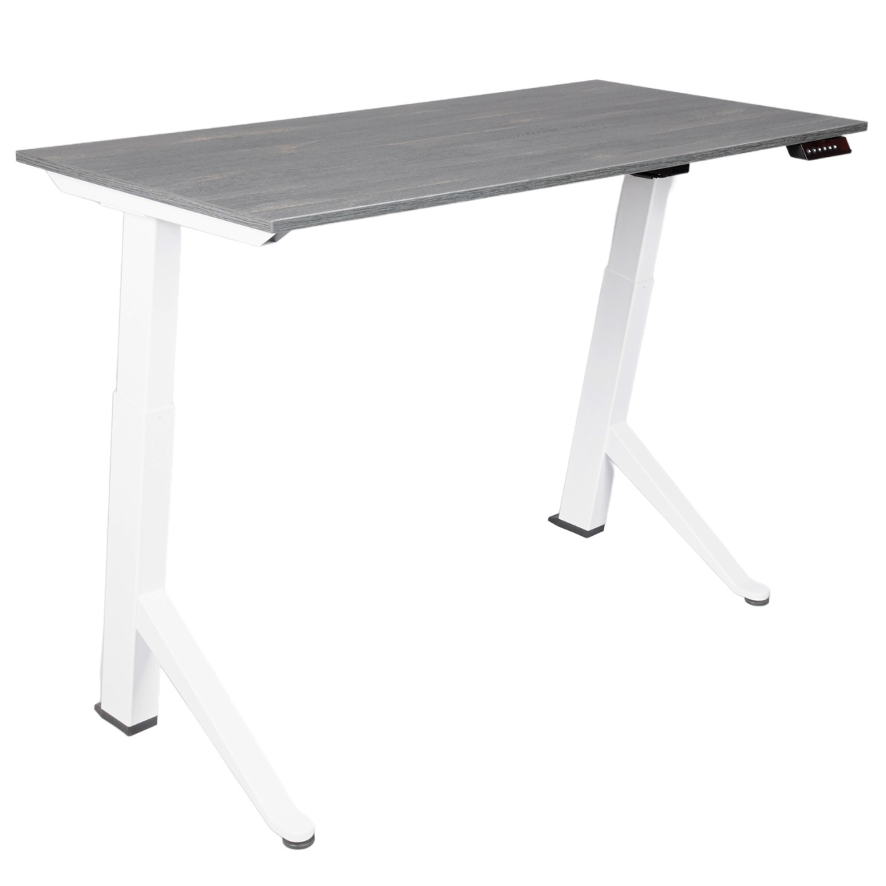 Birou reglabil electric TerrA2Y WHITE-cadru in Y, profil cadru alb (Dimensiune blat: 120x60 cm, Culoare blat: Negru 25mm) - 1 | YEO