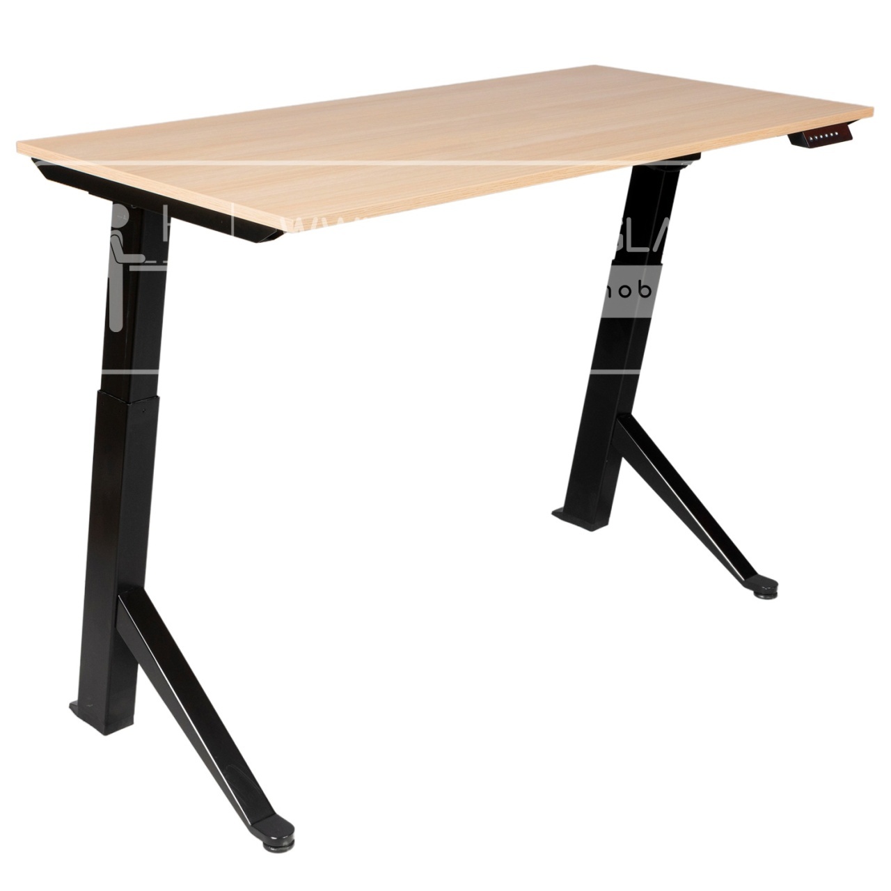 Birou reglabil electric TerrA2Y Black-cadru in Y / profil cadru negru (Dimensiune blat: 137x67 cm, Culoare blat: Alb 25mm) - 3 | YEO