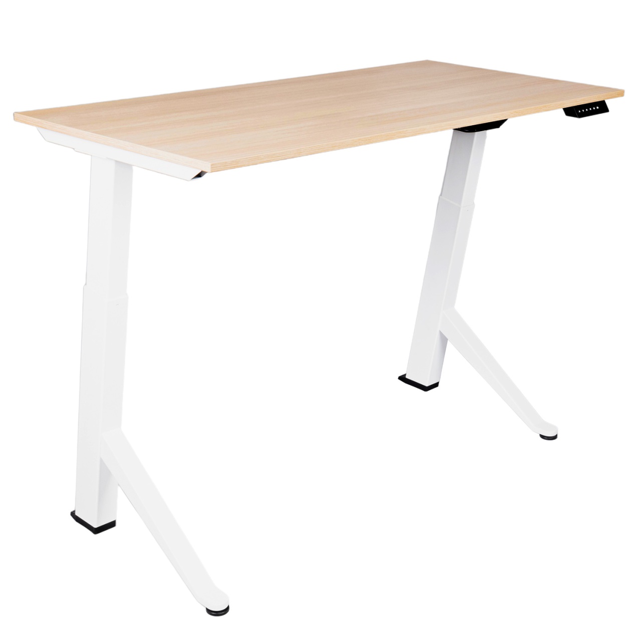 Birou reglabil electric TerrA2Y WHITE-cadru in Y, profil cadru alb (Dimensiune blat: 120x60 cm, Culoare blat: Negru 25mm) - 2 | YEO