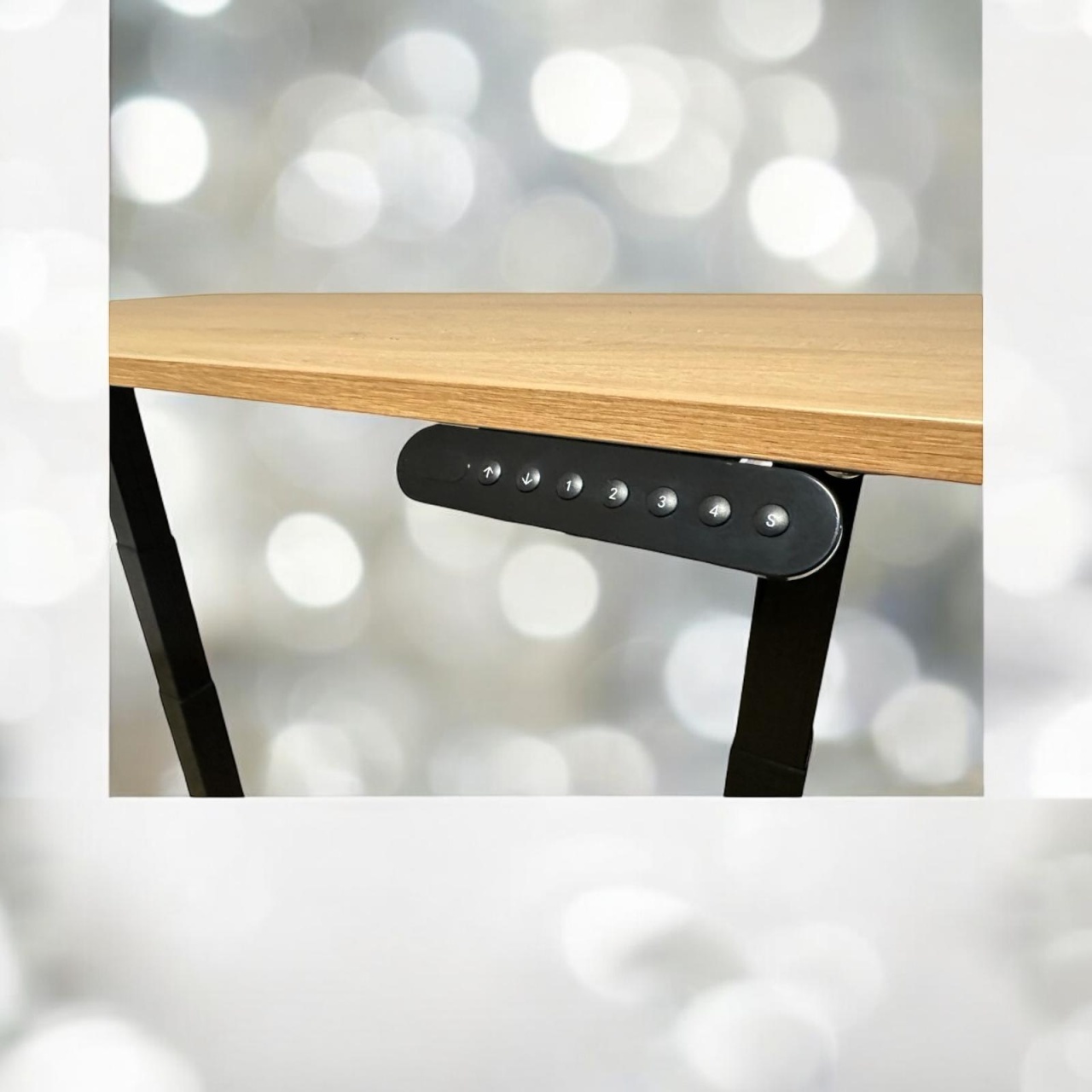 Birou reglabil electric TerrA6-NEW 2024- 3 TREPTE de inaltime (Culoare profil: Negru, Dimensiune blat: 120x60 cm, Culoare blat: Alb 25mm) - 1 | YEO