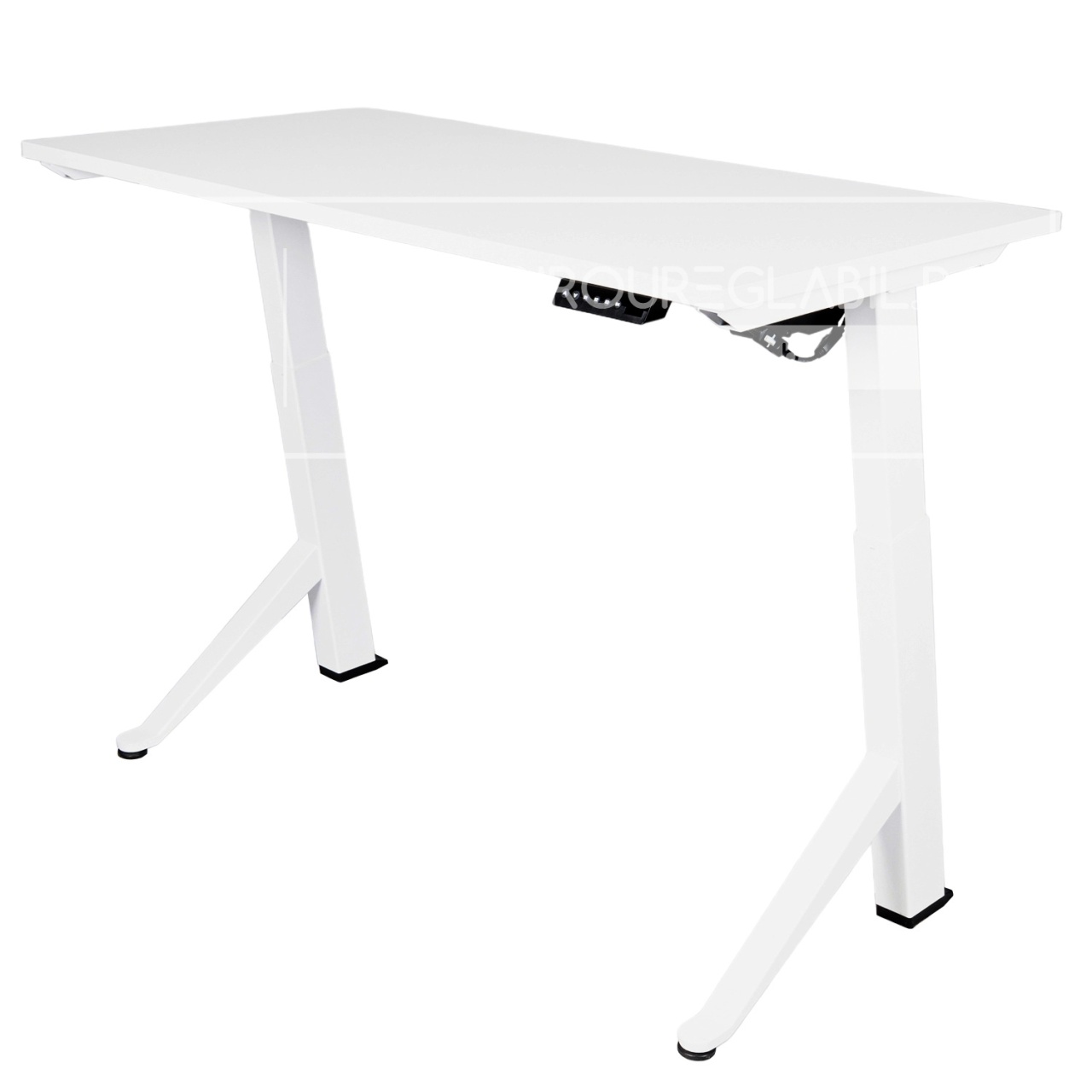 Birou reglabil electric TerrA2Y WHITE-cadru in Y, profil cadru alb (Dimensiune blat: 120x60 cm, Culoare blat: Alb 25mm)