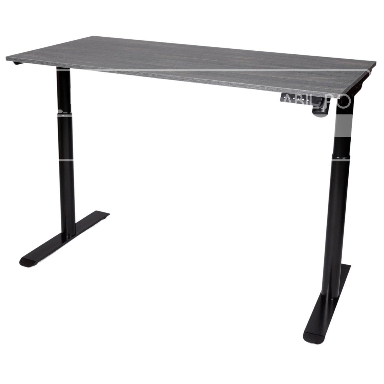 Birou reglabil electric TerrA3 s BLACK - profil pătrat , 1 motor, cadrul negru (Dimensiune blat: 137x67 cm, Culoare blat: Alb 25mm) - 2 | YEO
