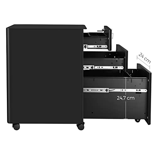 RollBox metalic -Black30 – casetiera metalica de birou -3 sertare - 3 | YEO