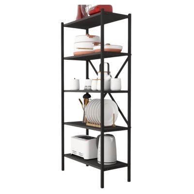 Biblioteca metalica cu 5 rafturi - culoare Antracit, 158x66x35