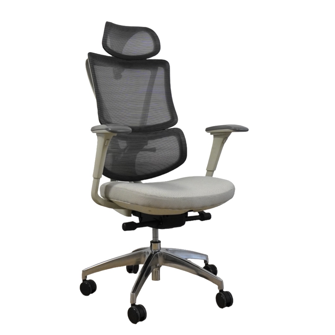 Ergodynamic Star Plus - Light Grey - Scaun de birou 4D, sezut translatie, suport lombar ajustabil 7 cm - 2 | YEO