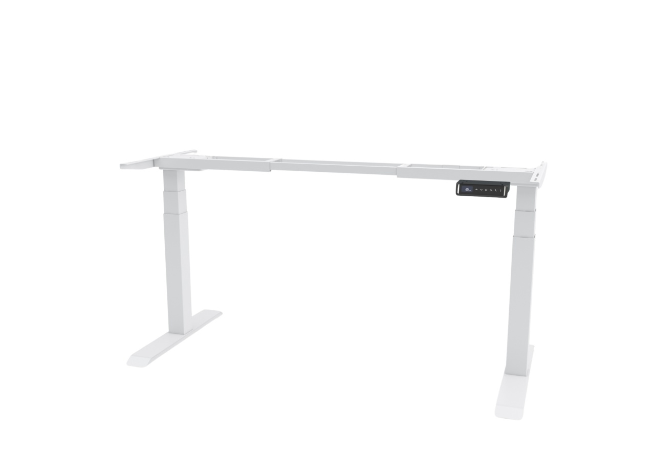 TerrA8 Pro - cadru de birou reglabil 3 trepte de inaltime, H 64-129, 2 motoare, senzor de coliziune (Culoare profil: Alb) - 1 | YEO