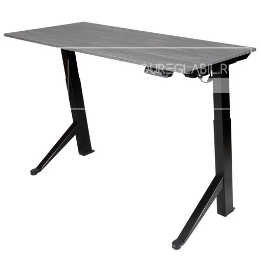 Birou reglabil electric TerrA2Y Black-cadru in Y / profil cadru negru