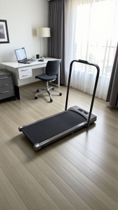 Banda de alergat Qubaro-Slim,, electrica, 120x50 cm, motor 1,5 hp, bara de sustinere detasabila, telecomanda, 8 trepte de viteza, maxim 110 kg - Img 11