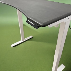 Birou reglabil pe inaltime TERRA2DS cu blat VOPSIT curbat si frezat pe cant - Img 11