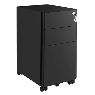 RollBox metalic -Black30 – casetiera metalica de birou -3 sertare