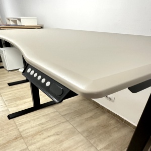 TerrA3 New- blat curbat - birou reglabil electric pe inaltime, 1 motor, 120X70 CM - Img 7