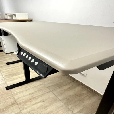 TerrA3 New- blat curbat - birou reglabil electric pe inaltime, 1 motor, 120X70 CM - Img 7