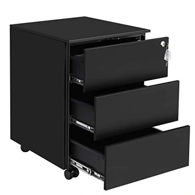 RollBox metalic Black 39/55 – casetiera metalica de birou -3 sertare -39 cm latime 55 inaltime - Img 8