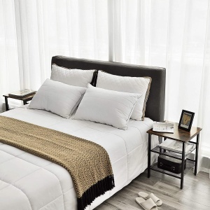 Set de doua etajere mici, VASAGLE, 40 x 40 x 50 cm, Maro LET24X - Img 5