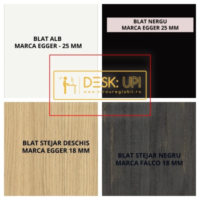 Birou reglabil pe inaltime TerrA2DS BLACK - profil dreptunghiular , profil cadru Negru - Img 2