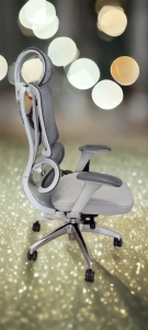 Ergodynamic Star Plus - Light Grey - Scaun de birou 4D, sezut translatie, suport lombar ajustabil 7 cm - Img 7