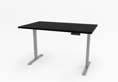 Birou reglabil electric Aluminium TerrA6 Light 2026 - culoare Aluminiu/Gri, 2 motoare, 2 Trepte de inaltime, inaltime 72-115 cm, senzor de coliziune