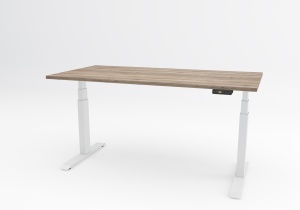 Birou reglabil pe inaltime TerrA7 WHITE - 2 motoare, profil dreptunghiular, culoare cadru Alb - Img 2