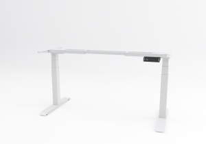 Birou reglabil pe inaltime TerrA8 PRO WHITE - 2 motoare, profil patrat, ALB - Img 4