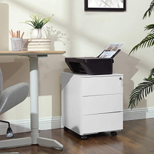 RollBox metalic -White39/55 – casetiera metalica de birou -3 sertare -39 cm latime 55 inaltime - Img 3