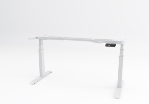 Birou reglabil pe inaltime TerrA7 WHITE - 2 motoare, profil dreptunghiular, culoare cadru Alb - Img 3