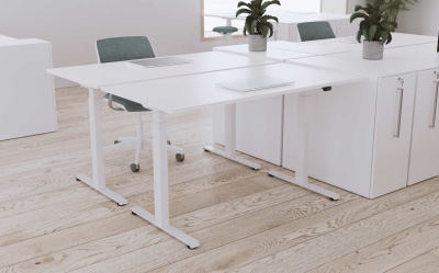 Qubaro 2 Pro - Certificare EPD (Enviroment Product Declaration) - 2 motoare - Cadru de birou reglabil electric, 2 trepte de inaltime, H 68-115 cm, senzor de coliziune, sus/jos memorare 2 pozitii - Img 5