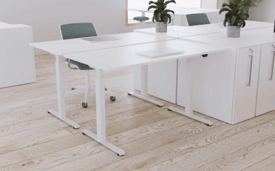 Qubaro 2 Pro - Certificare EPD (Enviroment Product Declaration) - 2 motoare - Cadru de birou reglabil electric, 2 trepte de inaltime, H 68-115 cm, senzor de coliziune, sus/jos memorare 2 pozitii - Img 5