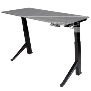 Birou reglabil electric TerrA2Y Black-cadru in Y / profil cadru negru - Img 1