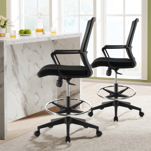 ErgoDynamic Emma Black scaun inalt de birou cu suport picioare si roti cu franare la presiune!! - Img 2