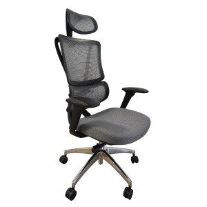 Ergodynamic Star Plus - Black Grey - Scaun de birou 4D, sezut translatie, suport lombar ajustabil 7 cm - Img 1