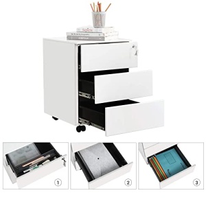 RollBox metalic -White39/55 – casetiera metalica de birou -3 sertare -39 cm latime 55 inaltime - Img 5