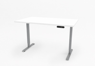 Birou reglabil electric Aluminium TerrA6 Light 2026 - culoare Aluminiu/Gri, 2 motoare, 2 Trepte de inaltime, inaltime 72-115 cm, senzor de coliziune - Img 2