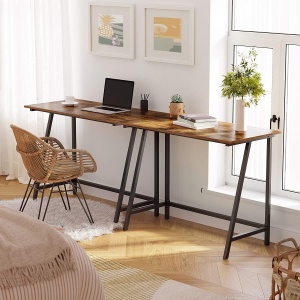 Birou metalic cu blat pal rustic - 100 cm x 50 cm - Img 6