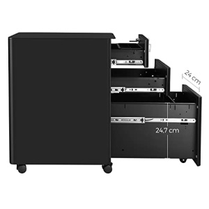 RollBox metalic -Black30 – casetiera metalica de birou -3 sertare - Img 4