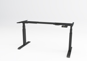 Birou reglabil pe inaltime TerrA7 BLACK- 2 motoare, profil dreptunghiular, Negru - Img 5