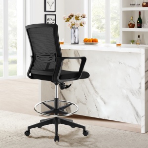 ErgoDynamic Emma Black scaun inalt de birou cu suport picioare si roti cu franare la presiune!! - Img 1