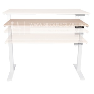 Pachet Birou reglabil TerrA3 WHITE + Scaun Gary Black - Img 5