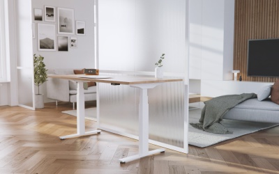 Qubaro 4 Pro - Certificare EPD (Enviroment Product Declaration) - 2 motoare - Cadru de birou reglabil electric, 3 trepte de inaltime, H 64-129, senzor de coliziune, sus/jos memorare 2 pozitii - Img 3