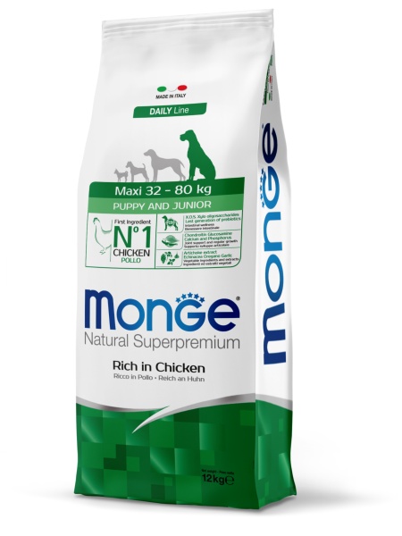 Monge hrană uscată pentru căței Puppy&Junior maxi, 12 kg – 1709