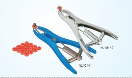 Cleste inox de aplicat inele din cauciuc